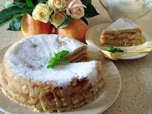 Болгарский яблочный пирог или пирог «три стакана» . Просто райское наслаждение