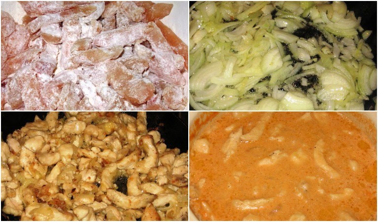 Бефстроганов из курицы— очень нежное и вкусное блюдо быстрого приготовления