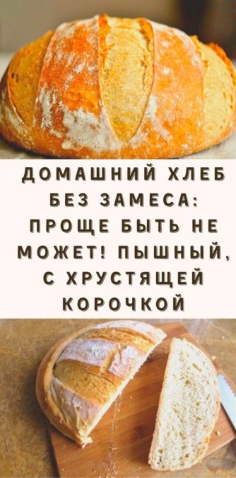 Домашний хлеб без замеса: проще быть не может! Пышный, с хрустящей корочкой…
