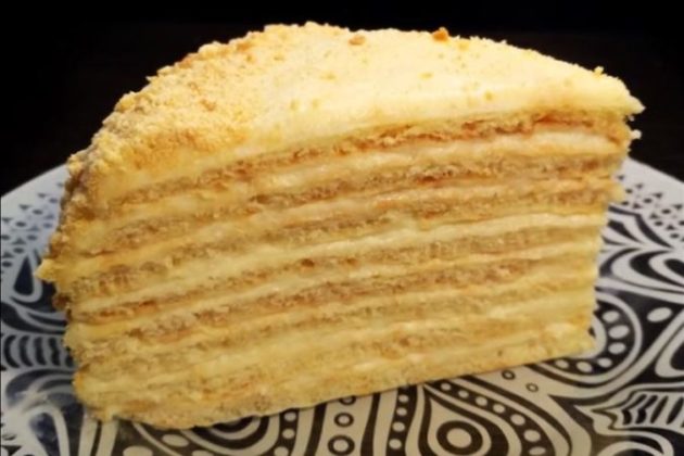 Торт на сковороде с нежным заварным кремом «Творожный пломбир»