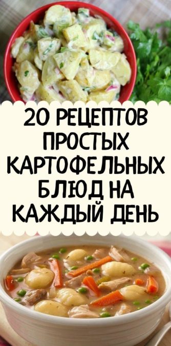 20 рецептов простых картофельных блюд на каждый день